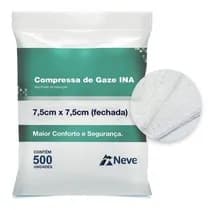 Compressa de Gaze 11 Fios Safe Croche Ina 7,5 x 7,5cm Não Estéril - Neve Medical