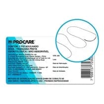 Fio de Sutura Agulhado Seda Trançada 4/0 17mm 3/8 - Procare