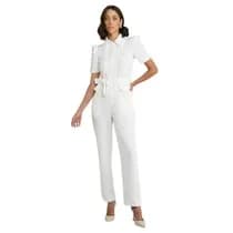 Macacão Feminino Luisa Off White - Dra. Cherie