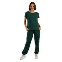 Pijama Cirúrgico Feminino Versatile Verde Escuro - FunWork
