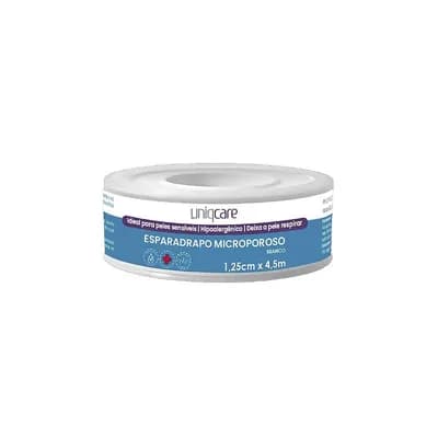 Esparadrapo Microporoso Branco de 1,25cm x 4,5m da Uniqcare - Unidade