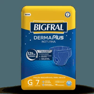 Fralda Bigfral Derma Plus Noturna TAM G PCT C/7UN - 15774-4