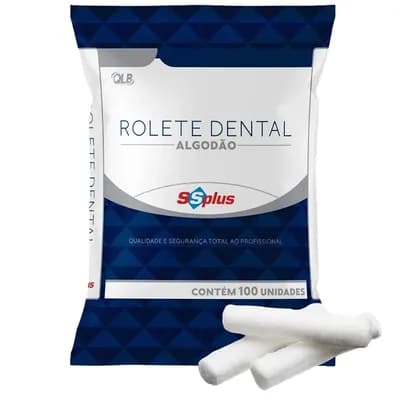 Algodão Rolete Dental 100 Unidades - Ssplus