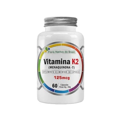 Vitamina K2 125mcg de 60 Cápsulas da Flora Nativa do Brasil - Unidade