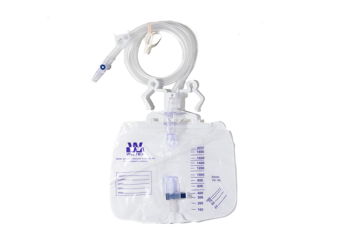 Bolsa Urina Sistema Fechado Quadrado Wiltex