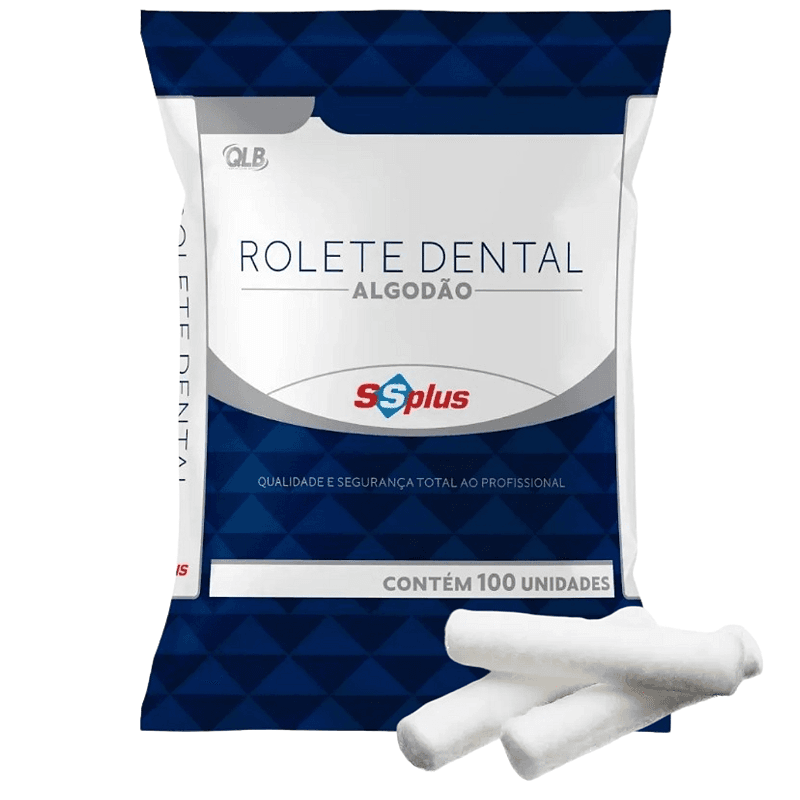 Algodão Rolete Dental  100 Unidades - Ssplus