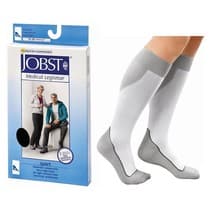 Meia de Compressão Unisex JOBST 15x20 Sport Branco e Cinza