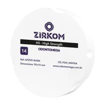 Disco de Zircônia ZirkOM ZZ HS 14mm - OdontoMega