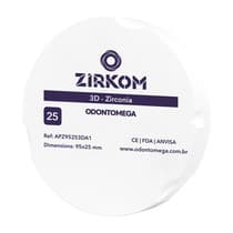 Disco de Zircônia ZirkOM ZZ 3D 25mm - OdontoMega