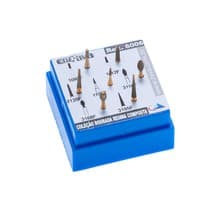 Kit Ponta Diamantada Coleção 2 Fina Dourada 7unid. + Broqueiro