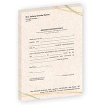Atestado Eco Papel Reciclado Linhas - Dental Speed