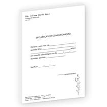 Declaração de Comparecimento Branco com Caduceu de Esculápio Dentro de Círculo - Dental Speed
