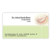 Cartão de Visita Detalhes em Verde Aparelho Ortodôntico - Dental Speed