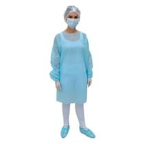 Avental Descartável Manga Longa 20G Azul - Protdesc