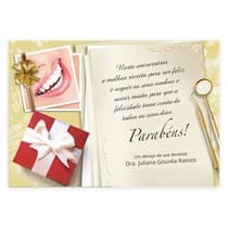 Cartão de Aniversário Carta e Foto - Dental Speed
