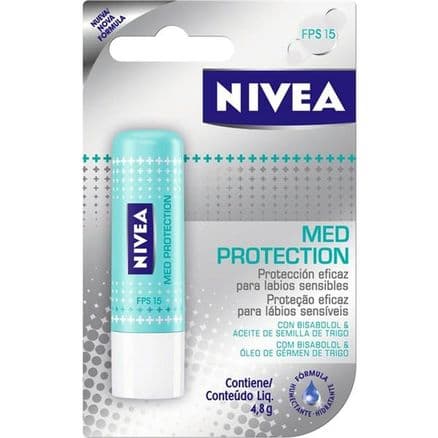 Protetor Solar Labial Nivea 4,8 g Lip Care Fps15 Med Protection - Portal do Médico