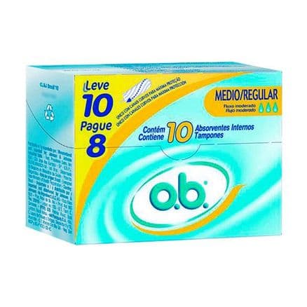 Absorvente Interno OB Medio/Regular c/ 10