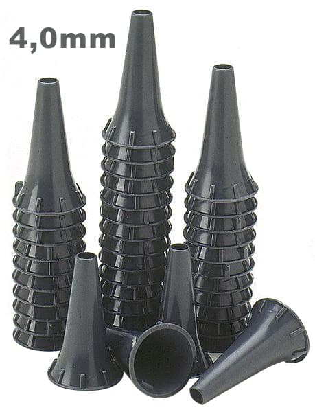 Espéculos Descartáveis - 4,0 mm (c/ 50 unids) Allspec para Otoscópio Heine