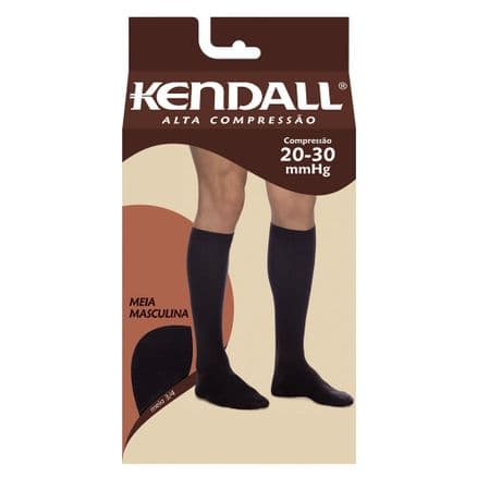 Meia Kendall 3/4 Alta Compressão Masculina Preto M - Portal do Médico