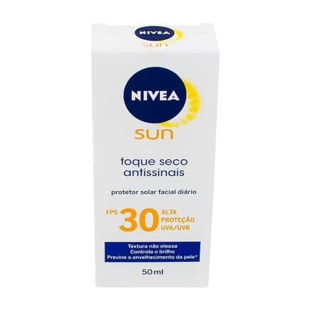 Protetor Solar Facial Nivea Sun Toque Seco Antissinais FPS 30 Loção 50ml - Portal do Médico