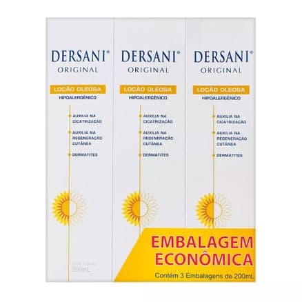 Dersani Loção Oleosa 3 Unidades de 200ml cada Embalagem Econômica