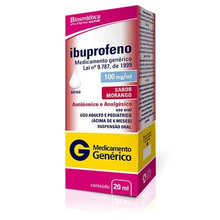 Ibuprofeno 100mg Suspensão Oral 20ml Generico Biosintética - Portal do Médico