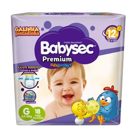 Fralda Babysec Galinha Pintadinha Premium G 18 Unidades - Portal do Médico