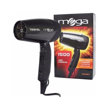 Secador com Cabo Dobrável Mega Travel 1500w - Portal do Médico