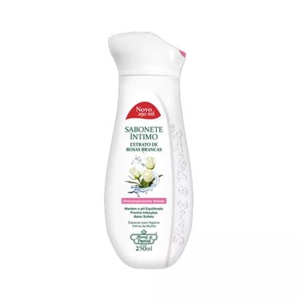 Sabonete Íntimo Flores e Vegetais Extrato de Rosas Brancas 250ml - Portal do Médico