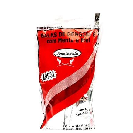 Bala Gengibre Mel Propolis 50g