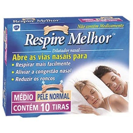 Dilatador Nasal Respire Melhor Médio Pele Normal 10 unidades