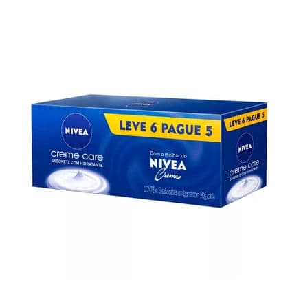 Kit Sabonete Hidratante Nivea Creme Care 90g Leve 6 Pague 5 - Portal do Médico