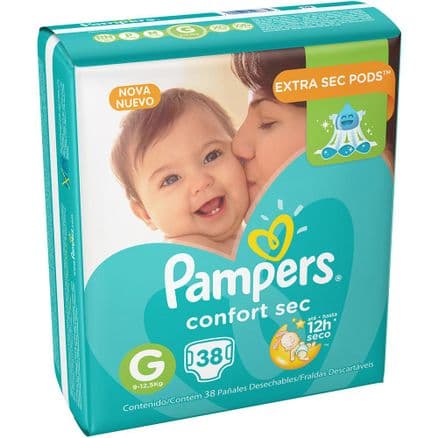 Fralda Pampers Confort Sec Mega G 38 unidades - Portal do Médico