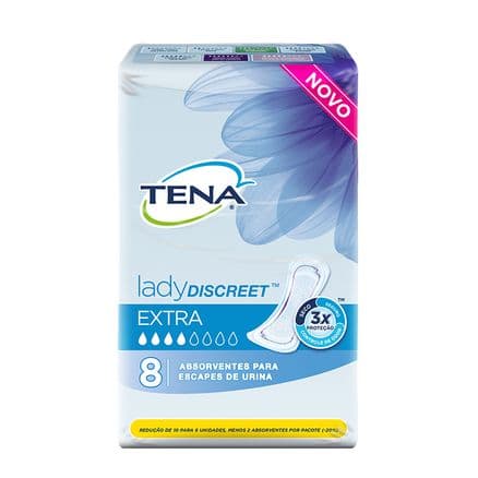 Absorvente Geriatrico Tena Lady Discreet Extra 8un