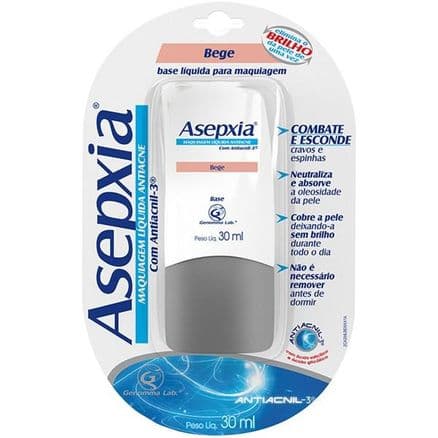 Asepxia Maquiagem Líquida Antiacne Bege 30ml