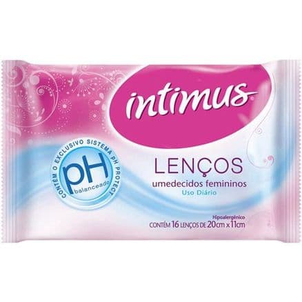 Lenço Umedecido Intimus sem Perfume 16 unidades - Portal do Médico