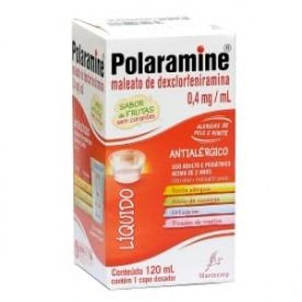 Polaramine Sabor Frutas 0,4mg/mL Xarope 120mL - Portal do Médico