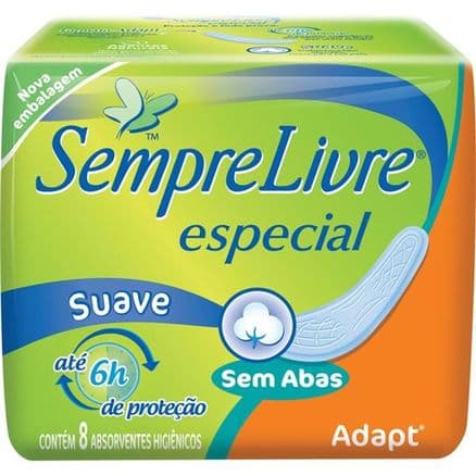 Absorvente com Abas Sempre Livre c/ 8 Noturno Suave