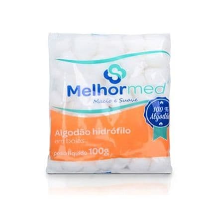 Algodão Hidrófilo Melhormed em Bolas 100g