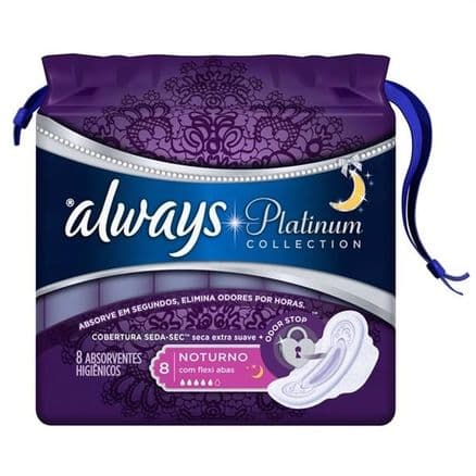 Absorvente Regular Always Com Abas c/ 8 Platinum