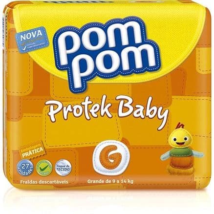 Fralda PomPom Protek Baby G 26 unidades - Portal do Médico
