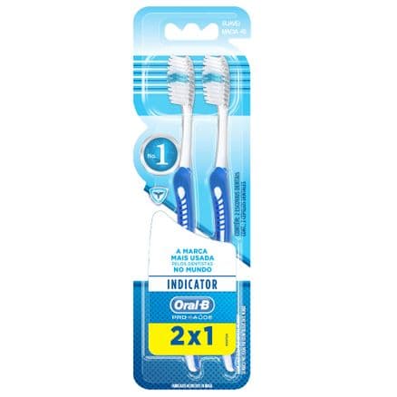 Kit Escova Dental Oral-B Indicator Plus 40 2 Unidades Cores Sortidas - Portal do Médico