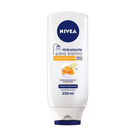 Loção Nivea para Banho Flor de Vanilla e Mel para Todos os Tipos de Pele 250ml - Portal do Médico