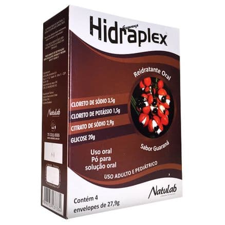 Hidraplex Reidratante Oral Sabor Guaraná 4 envelopes 27,9g - Portal do Médico