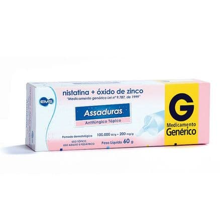 Nistatina + Óxido de Zinco Pomada 60g Generico Ems - Portal do Médico