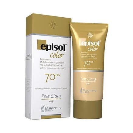 Protetor Solar Episol Colors Base FPS 70 Pele Clara 40g