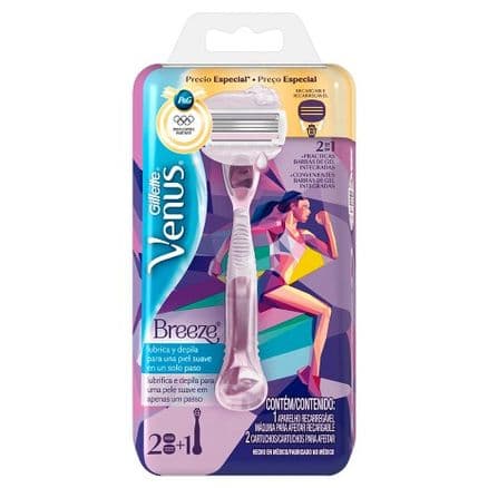 Aparelho de Depilação Gillette Venus Breeze 1 Unidade + 2 Cargas Preço Especial