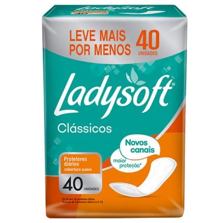 Protetor Diário Ladysoft Clássico Cobetura Suave 40 Unidades Leve Mais por Menos - Portal do Médico