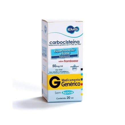Carbocisteína 50mg Gotas 20ml Genérico EMS - Portal do Médico