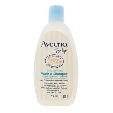 Aveeno Baby Sabonete Líquido Cabelos e Corpo Suave 236ml VALIDADE 30/04/2018